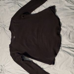 Black Cuddl Duds fleece top, size L